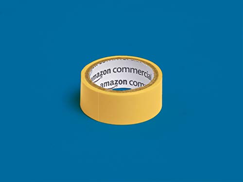 AmazonCommercial - Cinta adhesiva, vinilo plástico, 1.9 cm x 3.17 m, paquete de 10 unidades, multicolor