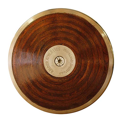 Amber Athletic Gear DAMZ-1 - Disco de Madera para Lanzamiento en Pista y Campo, 1kg, Marrón. Amber Athletic Gear DAMZ-1 - Disco de Madera para Lanzamiento en Pista y Campo, 1kg, Marrón.