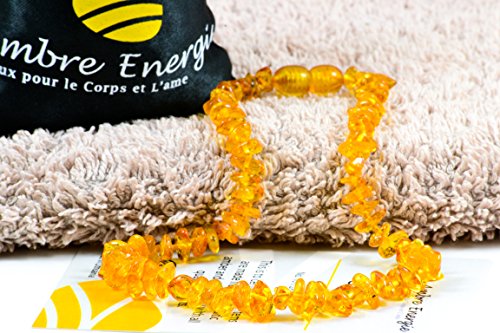 AmberJewellery Collar de Ambar 33cm. - De la Máxima Calidad Certificado Genuino Collar de Ámbar Báltico/Rápido Entrega / 100 Días de Garantía de Devolución de Dinero! (Honey)