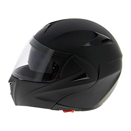 AMBIKE 005402 - Casco de moto modular negro mate Talla L AMBIKE 005402 - Casco de moto modular negro mate Talla L
