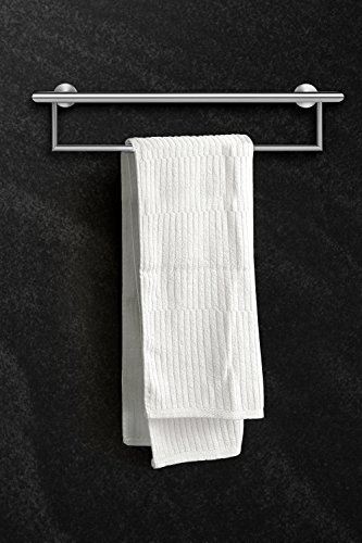 Ambrosya® | Exclusivo toallero de Acero Inoxidable | Cuarto de baño Sostenedor de la Ducha Soporte Toalla Toallero Rack Barra Rod WC (Acero Inoxidable (Cepillado))