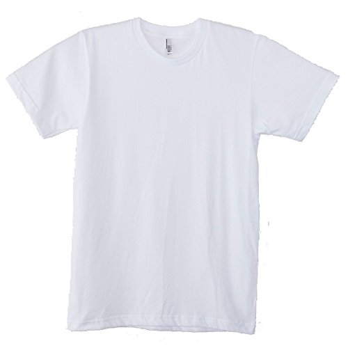 Amereican Apparel - Camiseta lisa básica de algodón super suave de manga corta Unisex hombre mujer (Mediana (M)/Blanco) Amereican Apparel - Camiseta lisa básica de algodón super suave de manga corta Unisex hombre mujer (Mediana (M)/Blanco)