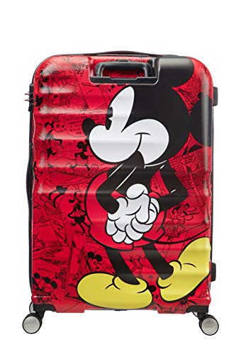 American Tourister Disney Wavebreaker - Maleta Infantil, Spinner L (77 cm - 96 L), Multicolor (Mickey Comics Red) American Tourister Disney Wavebreaker - Maleta Infantil, Spinner L (77 cm - 96 L), Multicolor (Mickey Comics Red)
