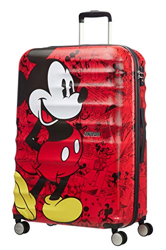 American Tourister Disney Wavebreaker - Maleta Infantil, Spinner L (77 cm - 96 L), Multicolor (Mickey Comics Red) American Tourister Disney Wavebreaker - Maleta Infantil, Spinner L (77 cm - 96 L), Multicolor (Mickey Comics Red)