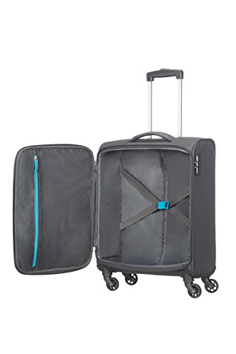 American Tourister - Funshine - Spinner Equipaje de mano 55 cm, 36 L, gris (Sparkling Graphite)