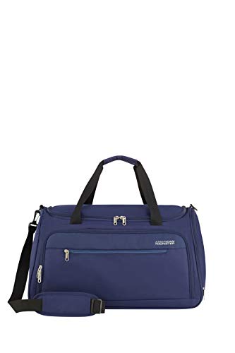 American Tourister Heat Wave - Bolsa de Viaje S, 55 cm, 50 L, Azul (Combat Navy)