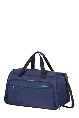 American Tourister Heat Wave - Bolsa de Viaje S, 55 cm, 50 L, Azul (Combat Navy)