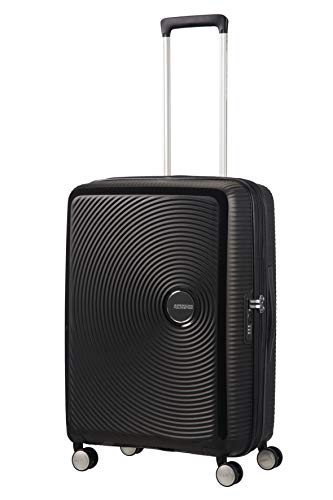 American Tourister Soundbox Spinner Equipaje de mano M (67 cm 81 L), Negro (Bass Black)