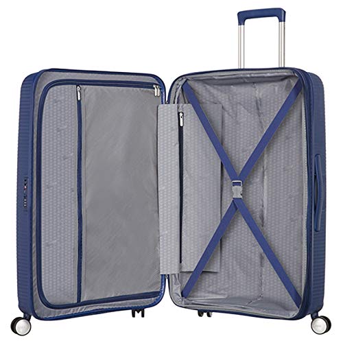 American Tourister - Soundbox Spinner Expandible, 77cm, 97/110 L - 4.2 KG, Azul (Midnight Navy)