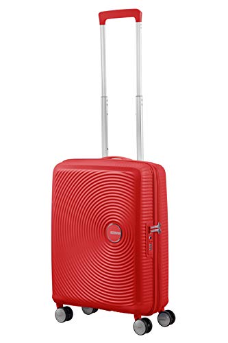 American Tourister Soundbox - Spinner Small Expandable Equipaje de Mano, 55 cm, 41 Liters, Rojo (Coral Red)