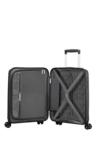 American Tourister Sunside Spinner 55/20 Equipaje de Mano, 55 cm, 35 litros, Negro (Black)