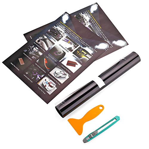 AMIGOB Film Faros Autoadhesivo Vinilo para Faros de Coche Antiniebla 30 x 200cm (Negro Claro) AMIGOB Film Faros Autoadhesivo Vinilo para Faros de Coche Antiniebla 30 x 200cm (Negro Claro)