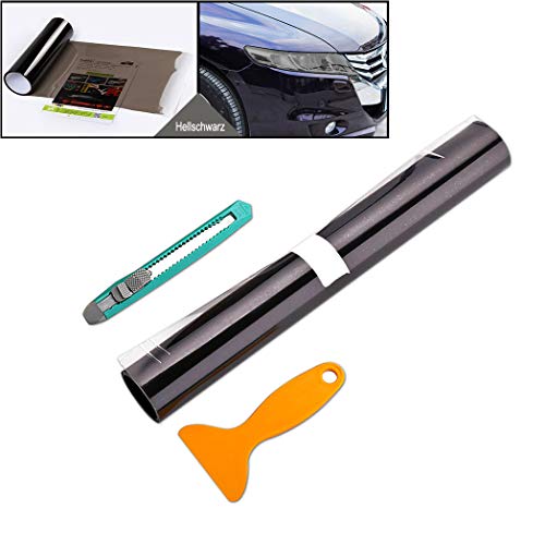 AMIGOB Film Faros Autoadhesivo Vinilo para Faros de Coche Antiniebla 30 x 200cm (Negro Claro) AMIGOB Film Faros Autoadhesivo Vinilo para Faros de Coche Antiniebla 30 x 200cm (Negro Claro)