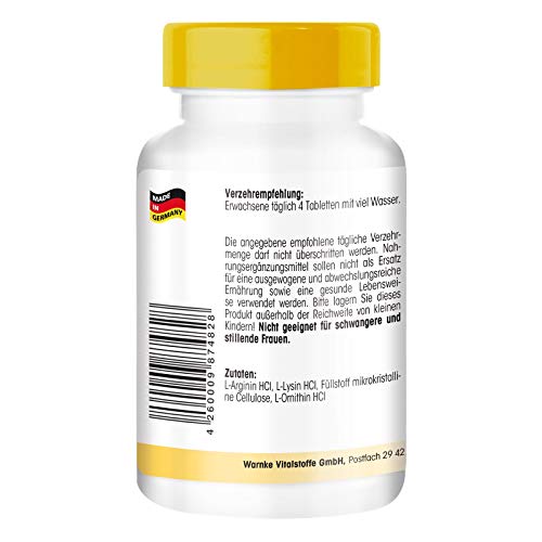 Amino Acids Complex Tri Amino Mix – Complejo de aminoácidos – L-Arginina + Lisina + Ornitina – Altamente dosificado – 100 comprimidos Amino Acids Complex Tri Amino Mix – Complejo de aminoácidos – L-Arginina + Lisina + Ornitina – Altamente dosificado – 100 comprimidos