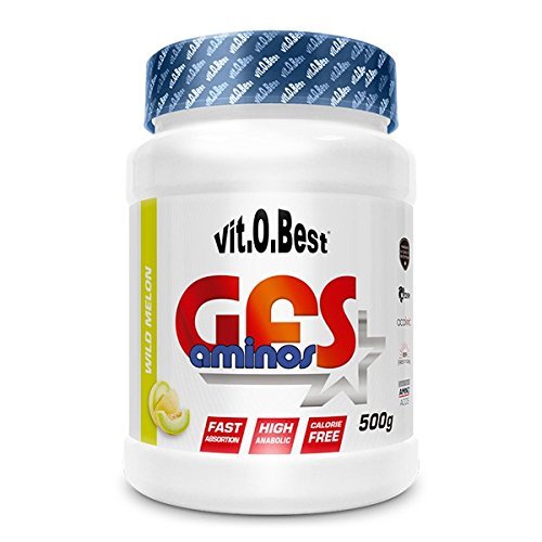 Aminoácidos Esenciales GFS AMINOS Powder Polvo, Cápsulas y viales - Fuerte Recuperador Muscular - Suplementos Deportivos - Vitobest (Wild Melon, 500g)