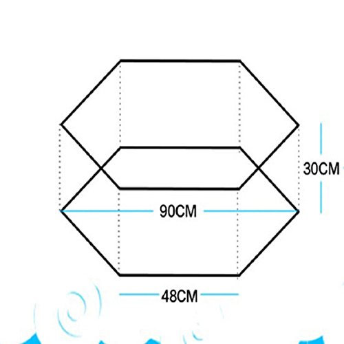 Amison - Piscina de bolas infantil con aro de baloncesto, diseño hexagonal con lunares, desplegable (bolas no incluidas) Amison - Piscina de bolas infantil con aro de baloncesto, diseño hexagonal con lunares, desplegable (bolas no incluidas)