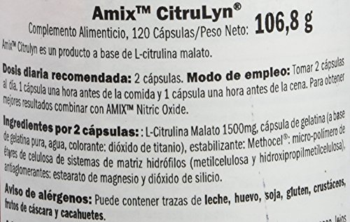 Amix Citrulyn 750 Mg 120 Caps 0.2 200 g Amix Citrulyn 750 Mg 120 Caps 0.2 200 g