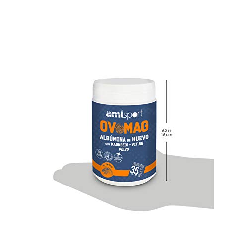 AML SPORT -OVOMAG- Albumina de huevo, Magnesio y Vitamina B6 – 410 gr. Regenerador de fibras musculares. Ayuda a disminuir el cansancio y la fatiga. CACAO 100% PURO NATURAL. Envase para 35 días. AML SPORT -OVOMAG- Albumina de huevo, Magnesio y Vitamina B6 – 410 gr. Regenerador de fibras musculares. Ayuda a disminuir el cansancio y la fatiga. CACAO 100% PURO NATURAL. Envase para 35 días.
