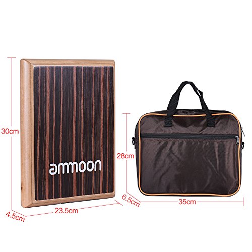 ammoon Caja Cajon Estándar para Adultos GECKO L03 Mochila Mochila 600D 5MM Acolchado de Algodón con Asa de Transporte Bandolera de Ammoon (Cajón 3)