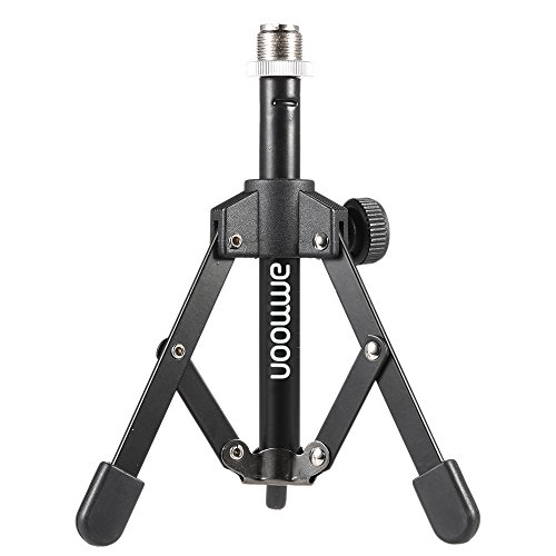ammoon MS-12 Mini Plegable Escritorio Ajustable Micrófono Trípode del Soporte con MC5 Mic Clip Soporte Holder para la Reunión Conferencias Podcasts ammoon MS-12 Mini Plegable Escritorio Ajustable Micrófono Trípode del Soporte con MC5 Mic Clip Soporte Holder para la Reunión Conferencias Podcasts