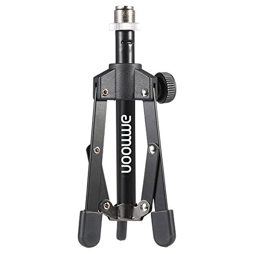ammoon MS-12 Mini Plegable Escritorio Ajustable Micrófono Trípode del Soporte con MC5 Mic Clip Soporte Holder para la Reunión Conferencias Podcasts ammoon MS-12 Mini Plegable Escritorio Ajustable Micrófono Trípode del Soporte con MC5 Mic Clip Soporte Holder para la Reunión Conferencias Podcasts