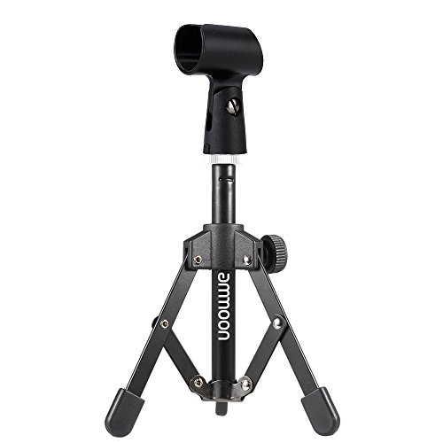 ammoon MS-12 Mini Plegable Escritorio Ajustable Micrófono Trípode del Soporte con MC5 Mic Clip Soporte Holder para la Reunión Conferencias Podcasts ammoon MS-12 Mini Plegable Escritorio Ajustable Micrófono Trípode del Soporte con MC5 Mic Clip Soporte Holder para la Reunión Conferencias Podcasts
