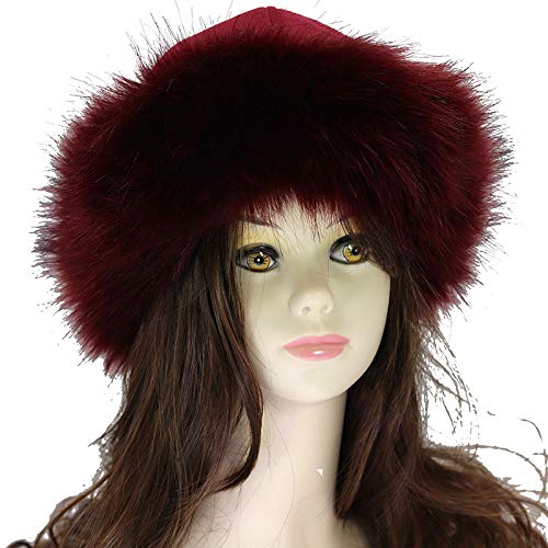 Amorar Gorro de piel sintética para hombre y mujer, estilo ruso Amorar Gorro de piel sintética para hombre y mujer, estilo ruso