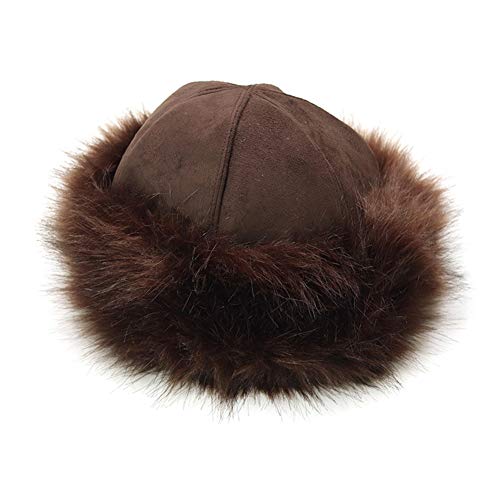 Amorar Gorro de piel sintética para hombre y mujer, estilo ruso Amorar Gorro de piel sintética para hombre y mujer, estilo ruso