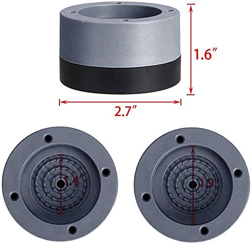 Amortiguador de Vibraciones para Lavadoras Queta 4pcs Universal Arandelas Antivibraciones para Lavadora y Secadora, Soporte de Goma Antivibración de Bajo Ruido (gris, 4 cm) Amortiguador de Vibraciones para Lavadoras Queta 4pcs Universal Arandelas Antivibraciones para Lavadora y Secadora, Soporte de Goma Antivibración de Bajo Ruido (gris, 4 cm)