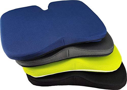 Amortiguador Freedom Wedge - Ideal para alivio Coccyx, apoyo lumbar, dolor de espalda en el coche o en casa (malla Jet-Black 3-D) por Medipaq