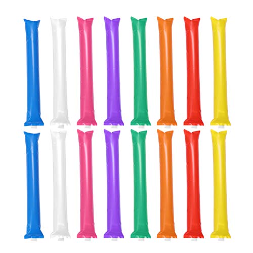 Amosfun 32 Piezas Bam Bam Sticks Thunder Sticks Inflables Noisemakers Stick Concert Noisemaker para Conciertos Deportivos Danza Baloncesto Fútbol Fiesta de Cumpleaños