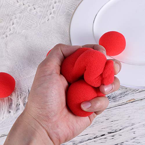 Amosfun 5 Piezas de Juguetes de Trucos de Esponja mágica con 4 Bolas de Esponja Rojas Juguetes de Trucos de Apoyo de Escenario (Rojo)