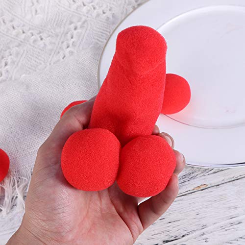 Amosfun 5 Piezas de Juguetes de Trucos de Esponja mágica con 4 Bolas de Esponja Rojas Juguetes de Trucos de Apoyo de Escenario (Rojo)