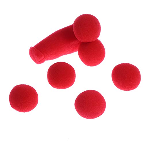 Amosfun 5 Piezas de Juguetes de Trucos de Esponja mágica con 4 Bolas de Esponja Rojas Juguetes de Trucos de Apoyo de Escenario (Rojo)
