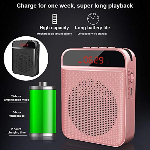 Amplificador de voz Altavoz Bluetooth portátil 3W 3000mAh Compatible con grabación Bluetooth y tarjeta TF Amplificador inalámbrico portátil para profesores Guía turístico Entrenadores Amplificador de voz Altavoz Bluetooth portátil 3W 3000mAh Compatible con grabación Bluetooth y tarjeta TF Amplificador inalámbrico portátil para profesores Guía turístico Entrenadores
