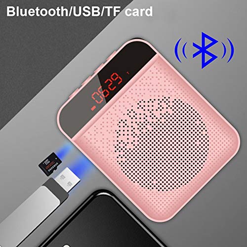 Amplificador de voz Altavoz Bluetooth portátil 3W 3000mAh Compatible con grabación Bluetooth y tarjeta TF Amplificador inalámbrico portátil para profesores Guía turístico Entrenadores