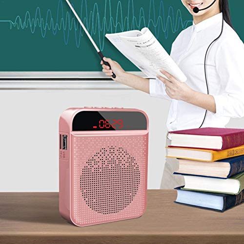 Amplificador de voz Altavoz Bluetooth portátil 3W 3000mAh Compatible con grabación Bluetooth y tarjeta TF Amplificador inalámbrico portátil para profesores Guía turístico Entrenadores
