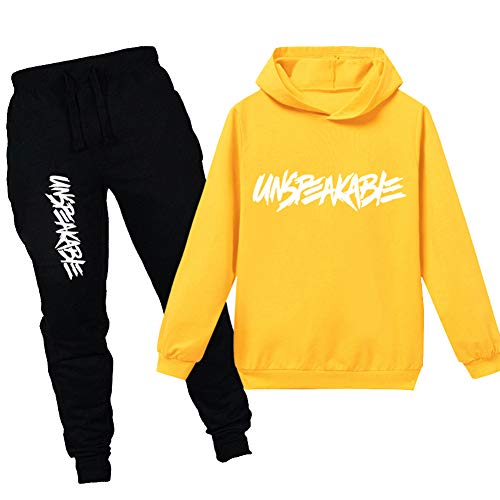 amropi Chándal Niños 2 Piezas Set Sudadera con Capucha y Pantalones Deportivo Jogging Adolescentes Conjunto Ropa (Amarillo,9-10 años) amropi Chándal Niños 2 Piezas Set Sudadera con Capucha y Pantalones Deportivo Jogging Adolescentes Conjunto Ropa (Amarillo,9-10 años)
