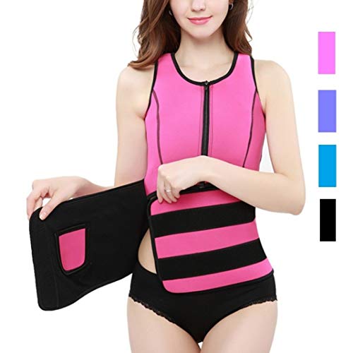 AMURAO Mujeres Cremallera Sudor Running Chaleco Formas del Cuerpo Neopreno Caucho 3 Capas Paño Abdomen Cinturón Adelgazante AMURAO Mujeres Cremallera Sudor Running Chaleco Formas del Cuerpo Neopreno Caucho 3 Capas Paño Abdomen Cinturón Adelgazante