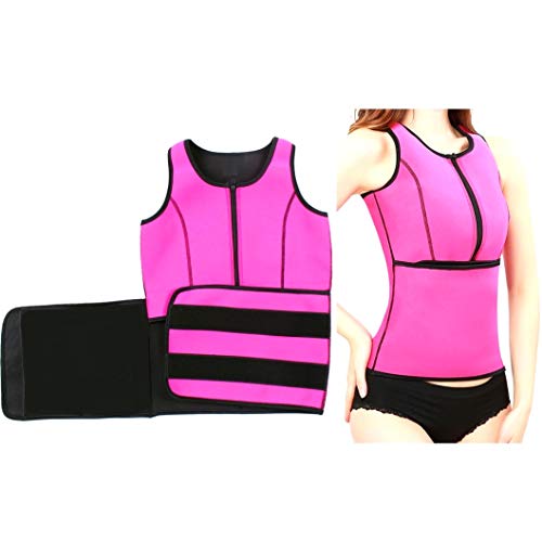 AMURAO Mujeres Cremallera Sudor Running Chaleco Formas del Cuerpo Neopreno Caucho 3 Capas Paño Abdomen Cinturón Adelgazante AMURAO Mujeres Cremallera Sudor Running Chaleco Formas del Cuerpo Neopreno Caucho 3 Capas Paño Abdomen Cinturón Adelgazante
