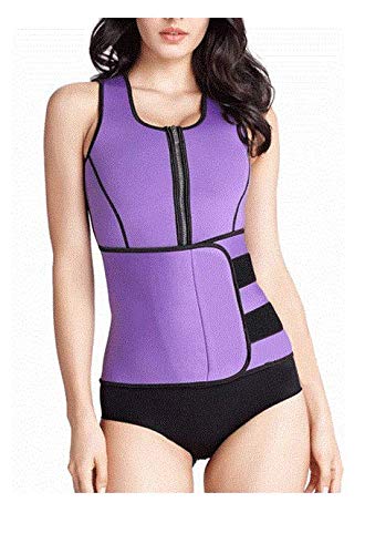 AMURAO Mujeres Cremallera Sudor Running Chaleco Formas del Cuerpo Neopreno Caucho 3 Capas Paño Abdomen Cinturón Adelgazante AMURAO Mujeres Cremallera Sudor Running Chaleco Formas del Cuerpo Neopreno Caucho 3 Capas Paño Abdomen Cinturón Adelgazante
