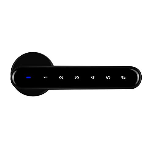 Amusingtao - Cerradura de puerta inteligente, electrónica universal con contraseña y llave de acceso con pantalla táctil inteligente, código antipeep, carga de emergencia USB