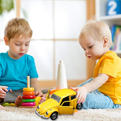 Amycute Coche Amarillo Escarabajo Modelo Coches de Juguetes de Aleación De Metal De Juguete Regalo para Niños