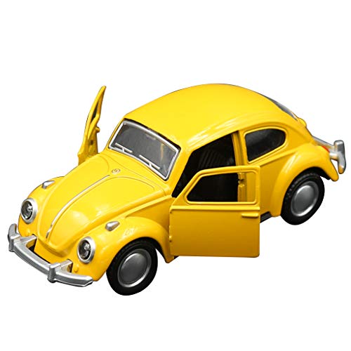 Amycute Coche Amarillo Escarabajo Modelo Coches de Juguetes de Aleación De Metal De Juguete Regalo para Niños