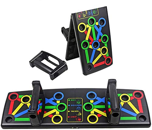 AMZ-BOX Tabla de ejercicios plegable 14 en 1, para entrenamiento en casa, multifuncional, portátil, para entrenamiento de fitness, musculación AMZ-BOX Tabla de ejercicios plegable 14 en 1, para entrenamiento en casa, multifuncional, portátil, para entrenamiento de fitness, musculación