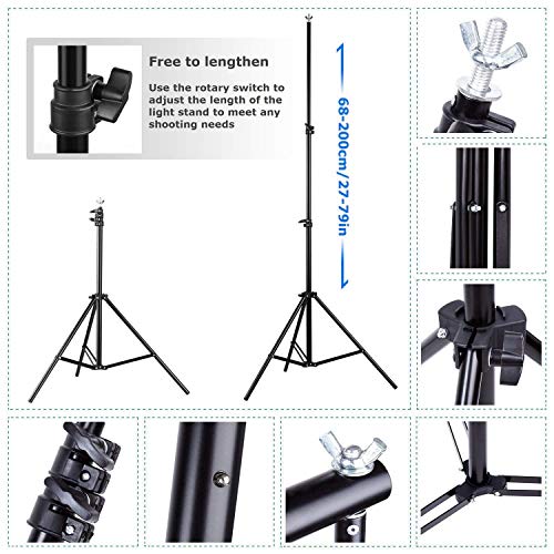 Amzdeal Softbox Focos Kit Iluminacion Fotografia con 2 Ventana de Luz 135W, 2 Softbox 50x70cm, 2 Tripodes Luz Continua para Estudio Fotográfico Profesional,Nuevo Amzdeal Softbox Focos Kit Iluminacion Fotografia con 2 Ventana de Luz 135W, 2 Softbox 50x70cm, 2 Tripodes Luz Continua para Estudio Fotográfico Profesional,Nuevo