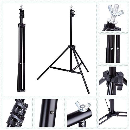 Amzdeal Soporte de fondo para fotografía 155-300 cm sistema de soporte de estodio profesional Amzdeal Soporte de fondo para fotografía 155-300 cm sistema de soporte de estodio profesional