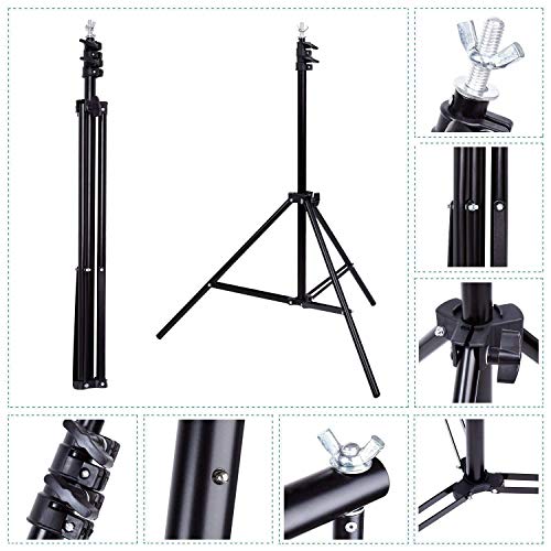 Amzdeal Soporte de fondo para fotografía 155-300 cm sistema de soporte de estodio profesional