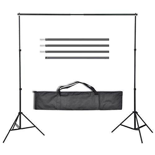 Amzdeal Soporte de fondo para fotografía 155-300 cm sistema de soporte de estodio profesional Amzdeal Soporte de fondo para fotografía 155-300 cm sistema de soporte de estodio profesional