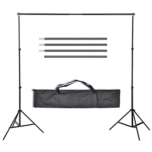 Amzdeal Soporte de fondo para fotografía 155-300 cm sistema de soporte de estodio profesional